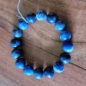 🎁 Hand Crafted Sodalite Natural Stone Stretch Bracelet 12MM Beads NEW